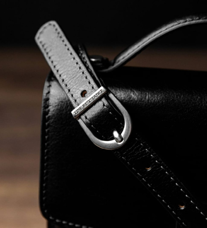 Маленький шкіряний портфель барсетка - Walden - чорний Time Resistance 5216201