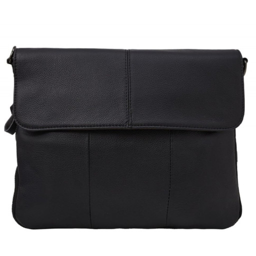 Чоловіча шкіряна сумка через плече BUFFALO BAGS M8007A чорна