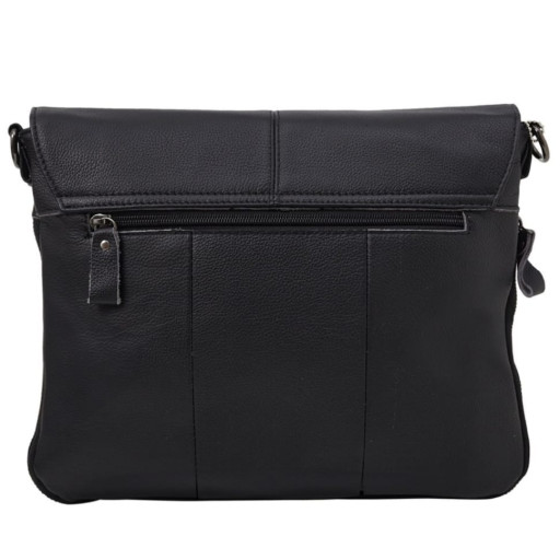 Чоловіча шкіряна сумка через плече BUFFALO BAGS M8007A чорна