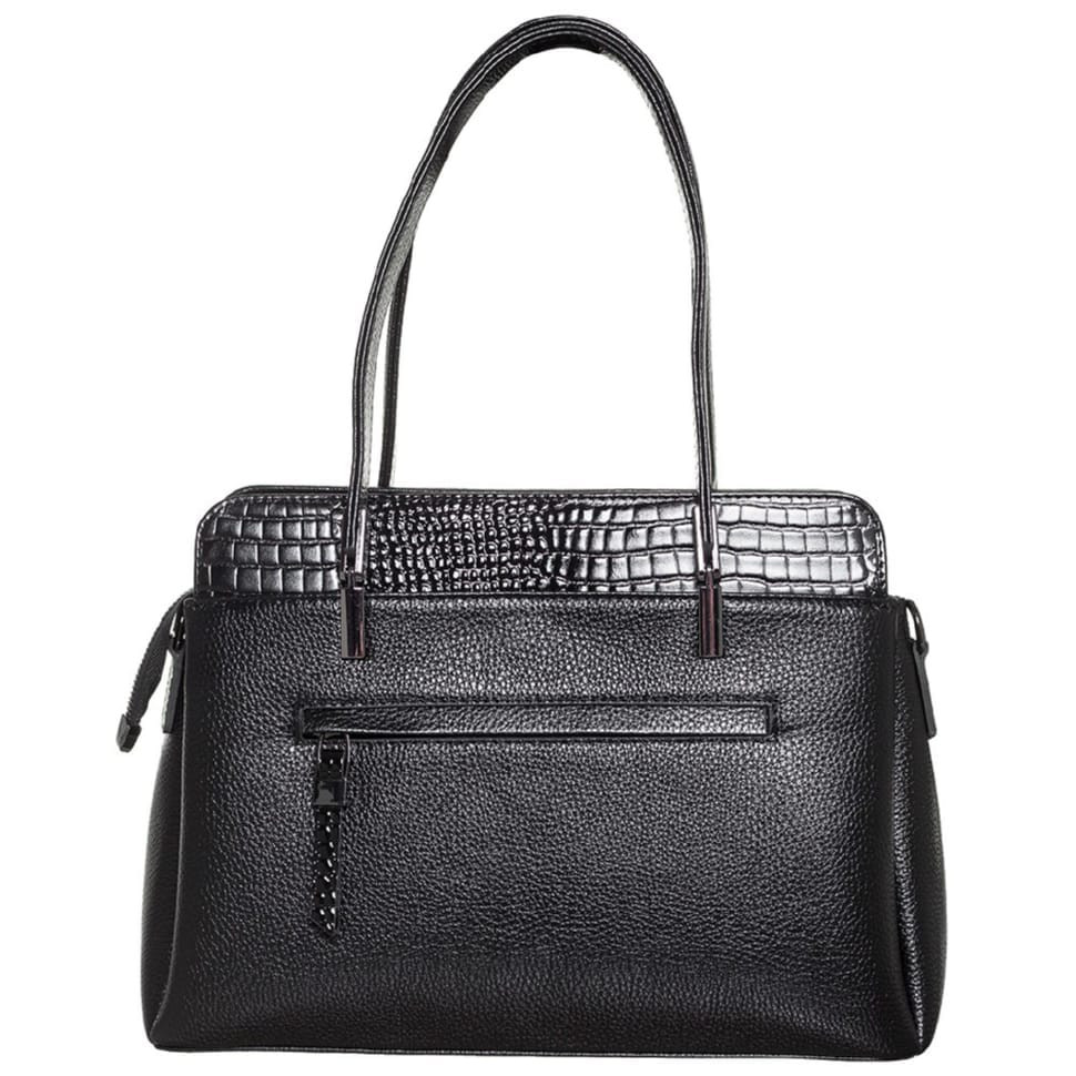 Сумка жіноча шкіряна Desisan 597-011 чорний флотар