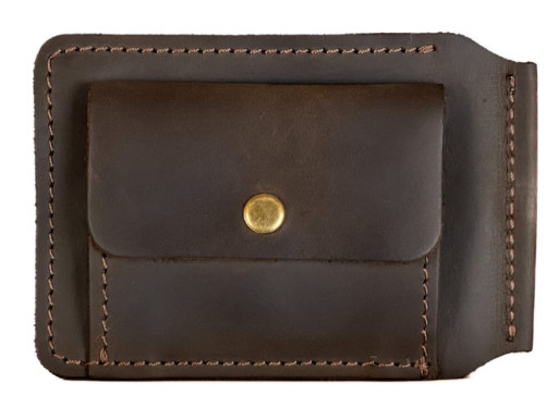 Гаманець чоловічий шкіряний затискач для купюр SULLIVAN 10015(6.5) коричневий