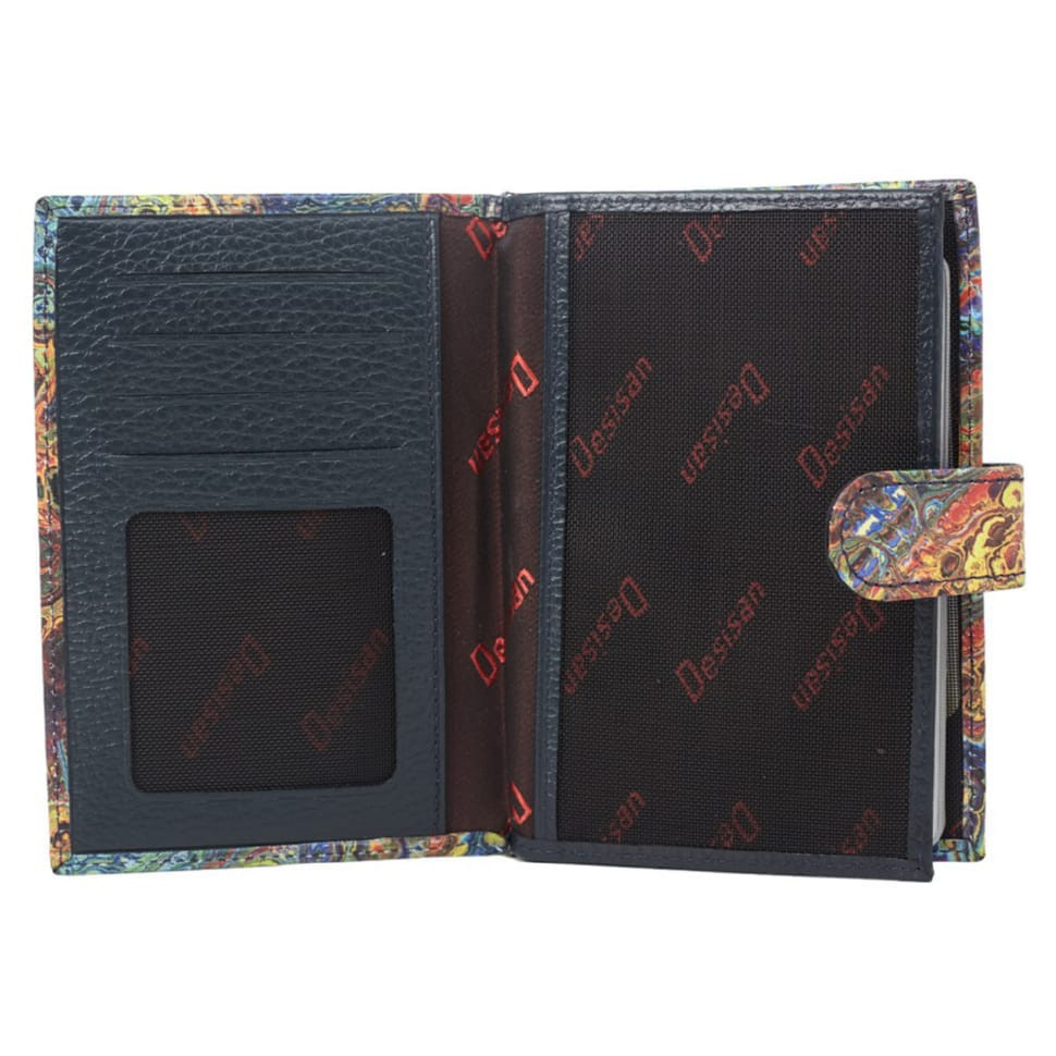 Обкладинка авто+паспорт шкіра Desisan 102-942 мульти