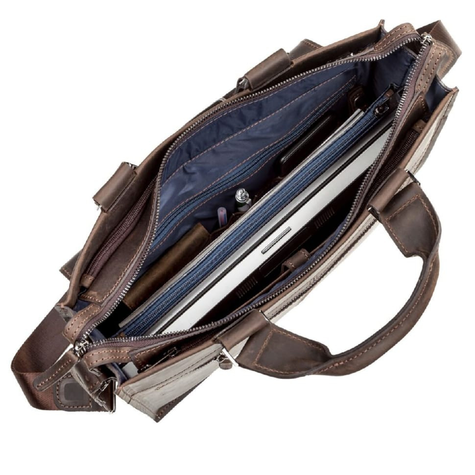 Laptop bag SHVIGEL 11109 leather Brown