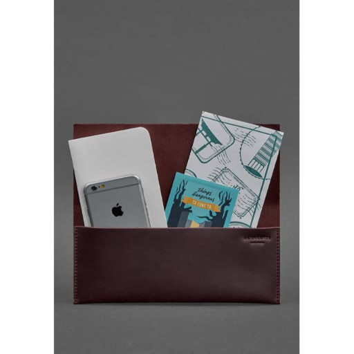 Шкіряний тревел-кейс Voyager 1.0 Krast бордовий