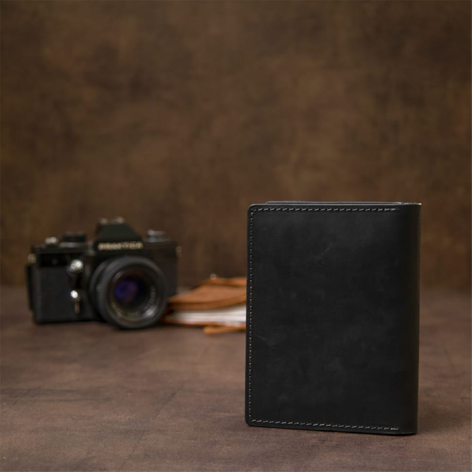 Шкіряний чоловічий картхолдер GRANDE PELLE 11400 Коричневий