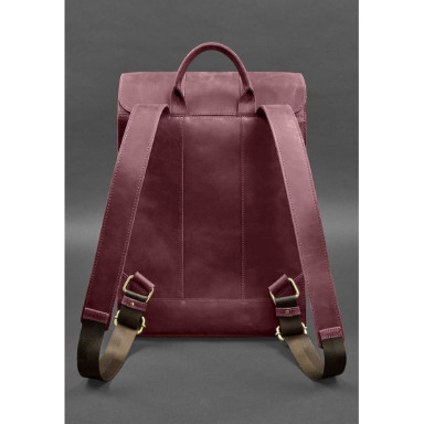Brit leather backpack burgundy Crazy Horse