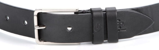 Стильний шкіряний чоловічий ремінь Vintage 20747 Чорний