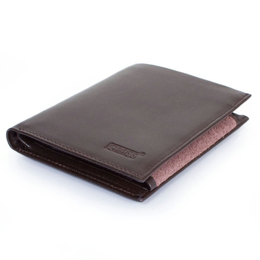 Шкіряне портмоне GRASS 352-4 коричневий гладкий