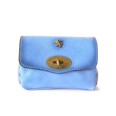 Pratesi BSB160 - S.Bernardo Clutche in cow leather Bruce Sky Blue