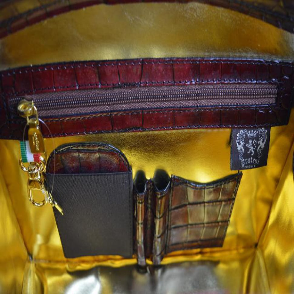 Pratesi KCO120/29T - Miss Brunelleschi King Woman Bag in cow leather Miss BrunelleschiK120/29T Cognack