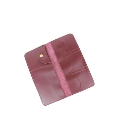 Leather travel case burgundy