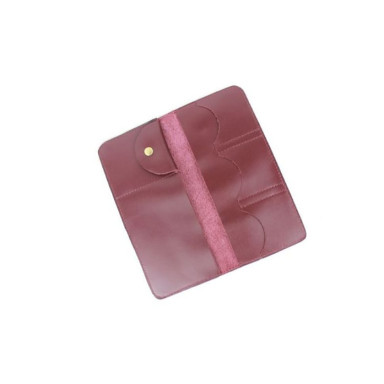 Leather travel case burgundy