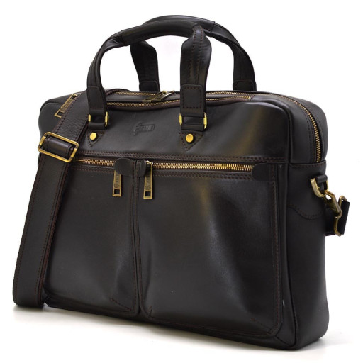 Чоловіча ділова шкіряна сумка TARWA GC-4621-4lx