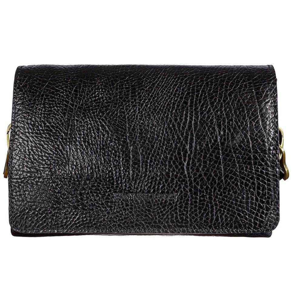 Барсетка кистьова шкіряна Tony Bellucci 5040-893 чорний флотар