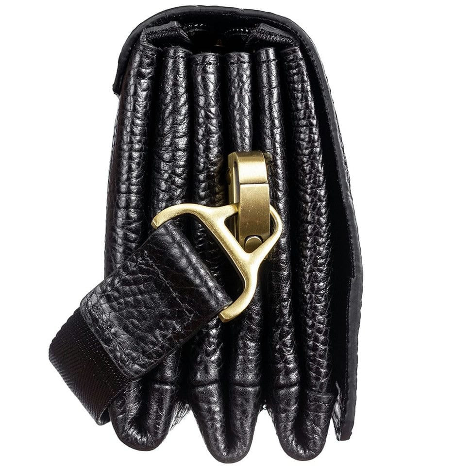 Барсетка кистьова шкіряна Tony Bellucci 5040-893 чорний флотар