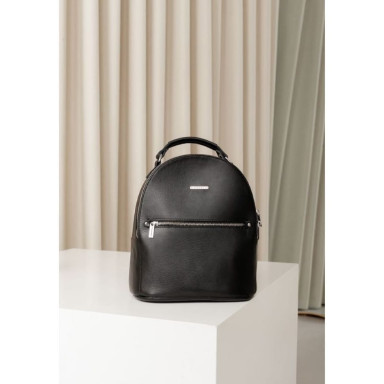 Kylie Womes Leather Mini Backpack Black Crust