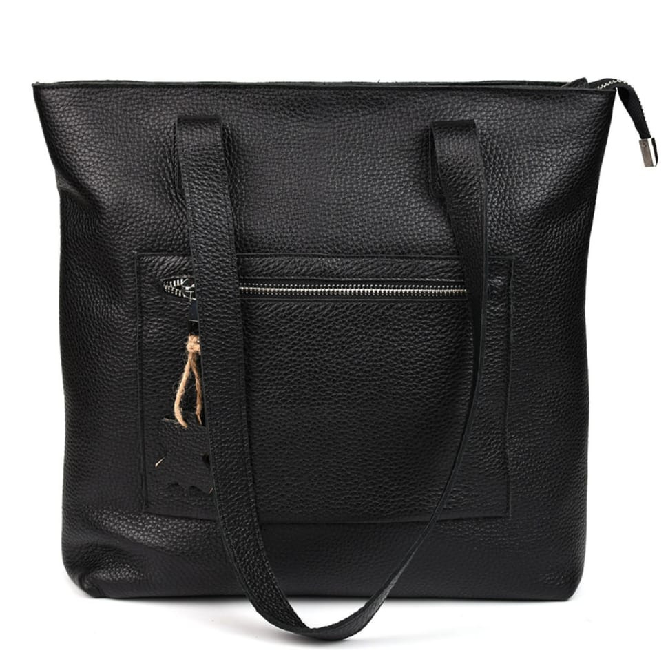 Жіноча сумка шоппер шкіра Limary lim-3440FA чорний флотар