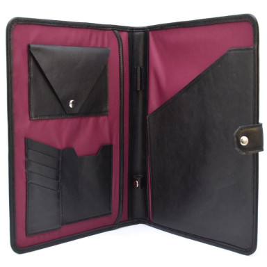 Кожаная папка портфолио открытого типа с хлястиком формата А5 А4 TARWA GA-2141-4lx