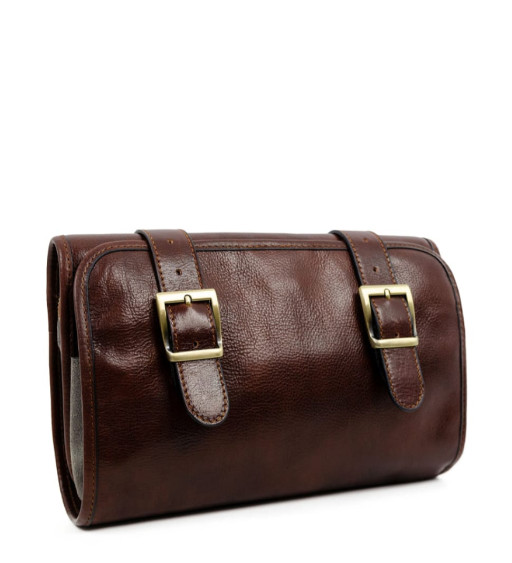 Жіноча шкіряна підвісна косметичка для туалетного приладдя - Dracula - Коричневий колір - Time Resistance 5210801W