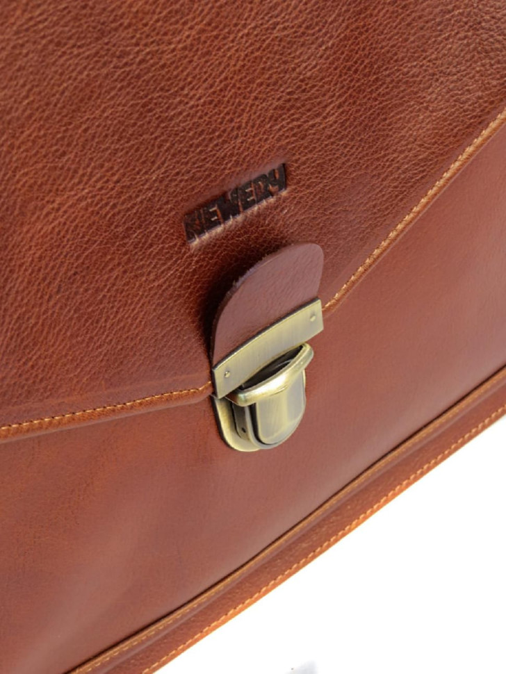 Рыжий мужской кожаный портфель Newery N4572GCR