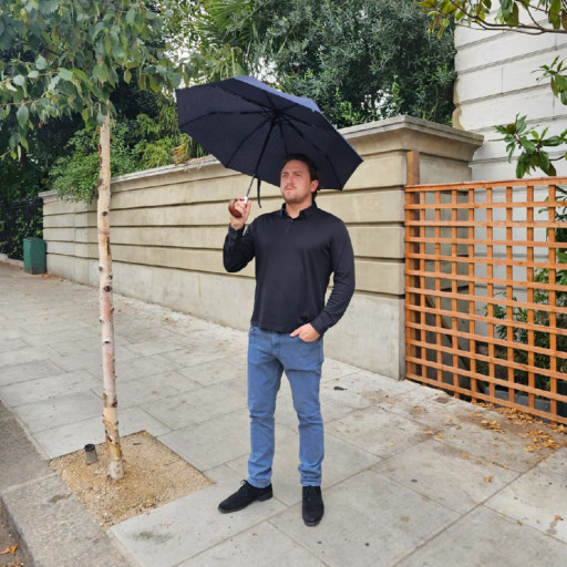 Парасолька чоловіча Fulton Chelsea-2 G818 City Stripe Navy (Синій)