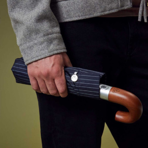 Парасолька чоловіча Fulton Chelsea-2 G818 City Stripe Navy (Синій)