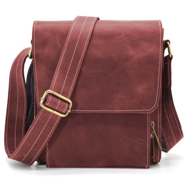 Leather tablet shoulder bag RW-3027-4lx brand TARWA Marsala