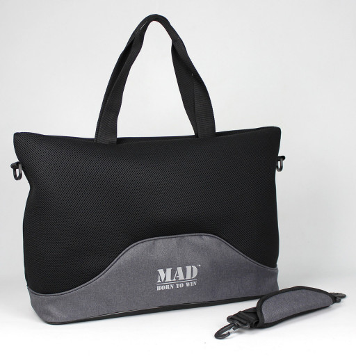 Стильна та сучасна жіноча спортивна сумка для фітнесу LATTICE сірий від MAD | born to win™