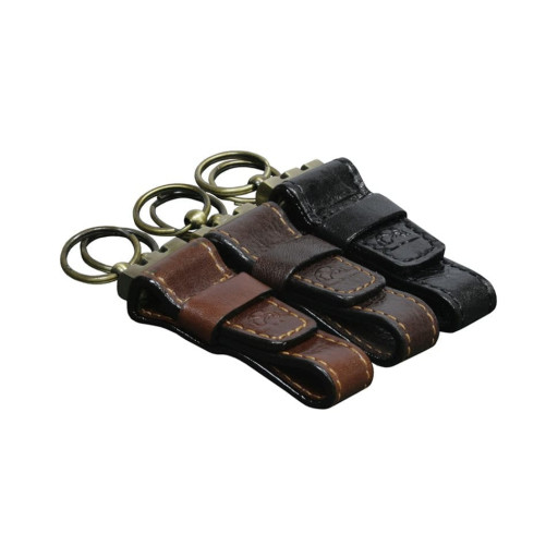 Брелок шкіряний Italico 2541 cognac коньячний