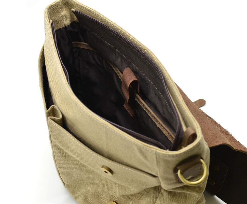 Чоловіча сумка з парусини (canvas) з шкіряними вставками RCs-3960-4lx бренду TARWA