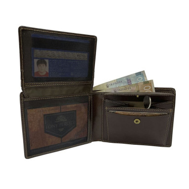 Leather wallet Italico 396 moro brown