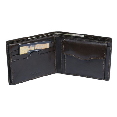 Leather wallet Italico 396 moro brown