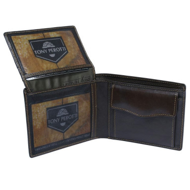 Leather wallet Italico 396 moro brown