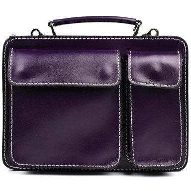 Womens leather briefcase Firenze FR7007P plum
