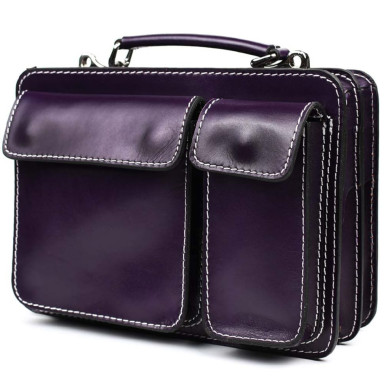 Womens leather briefcase Firenze FR7007P plum