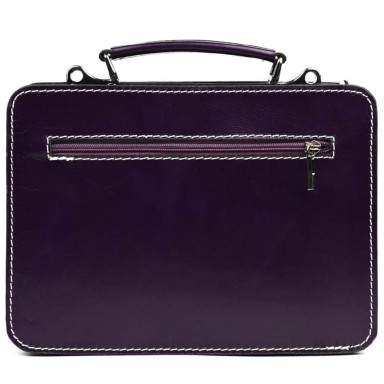 Womens leather briefcase Firenze FR7007P plum