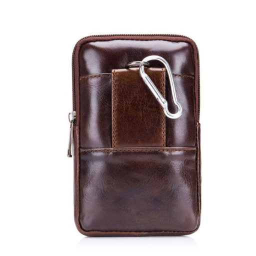 Напоясний сумка-чохол для смартфона T1397 Bull з натуральної шкіри