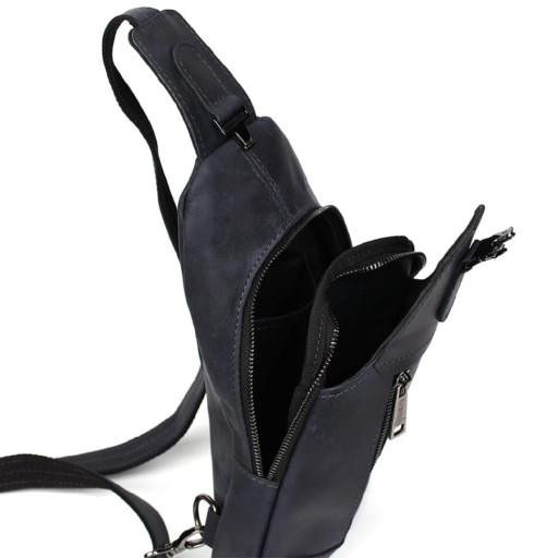 Чоловічий рюкзак слінг шкіряний TARWA RK-0116-3md