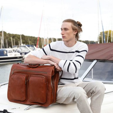 Leather briefcase, garment, suit bag - The Big Sleep - Time Resistance 5220201