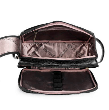 Hammonds Flycatcher TC4002 Black Leather Toiletry Bag