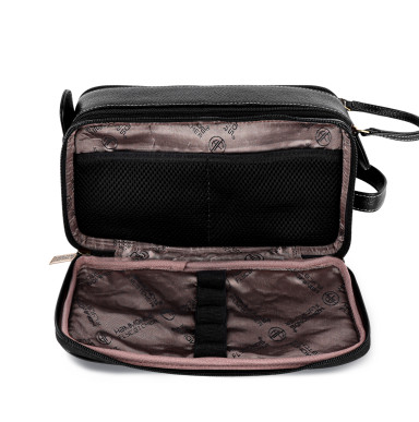 Hammonds Flycatcher TC4002 Black Leather Toiletry Bag