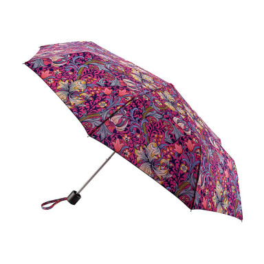 Жіноча парасолька Fulton L907-041819 Morris & Co. Minilite-2 UV Golden Lily Pink
