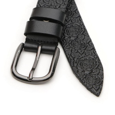Жіночий ремінь шкіряний V1100GX25-black