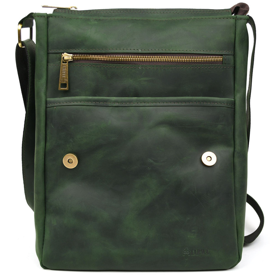 Чоловіча шкіряна сумка А4 через плече RE-1501-3md TARWA crazy horse