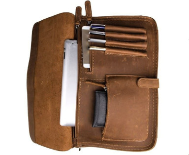 Multifunctional men's leather briefcase JD6020B John McDee