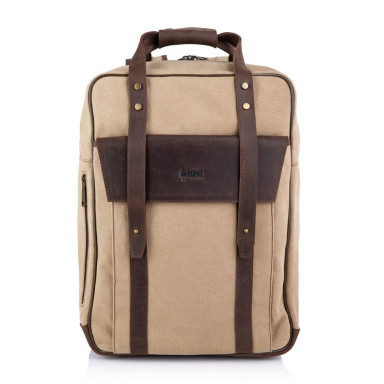 Transformer backpack bag, canvas and leather RC-3943-4lx TARWA