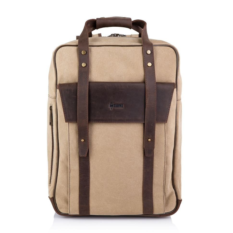 Transformer backpack bag, canvas and leather RC-3943-4lx TARWA