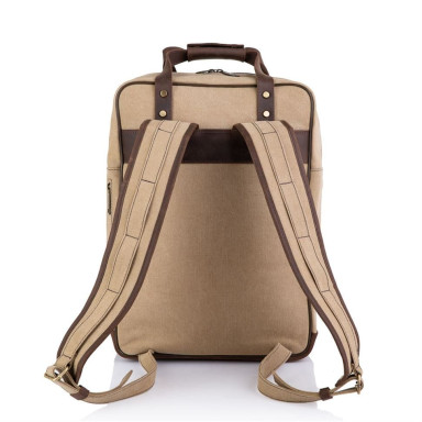 Transformer backpack bag, canvas and leather RC-3943-4lx TARWA