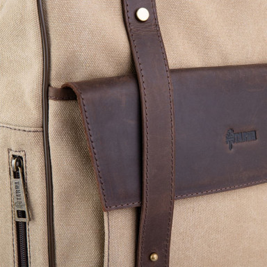 Transformer backpack bag, canvas and leather RC-3943-4lx TARWA
