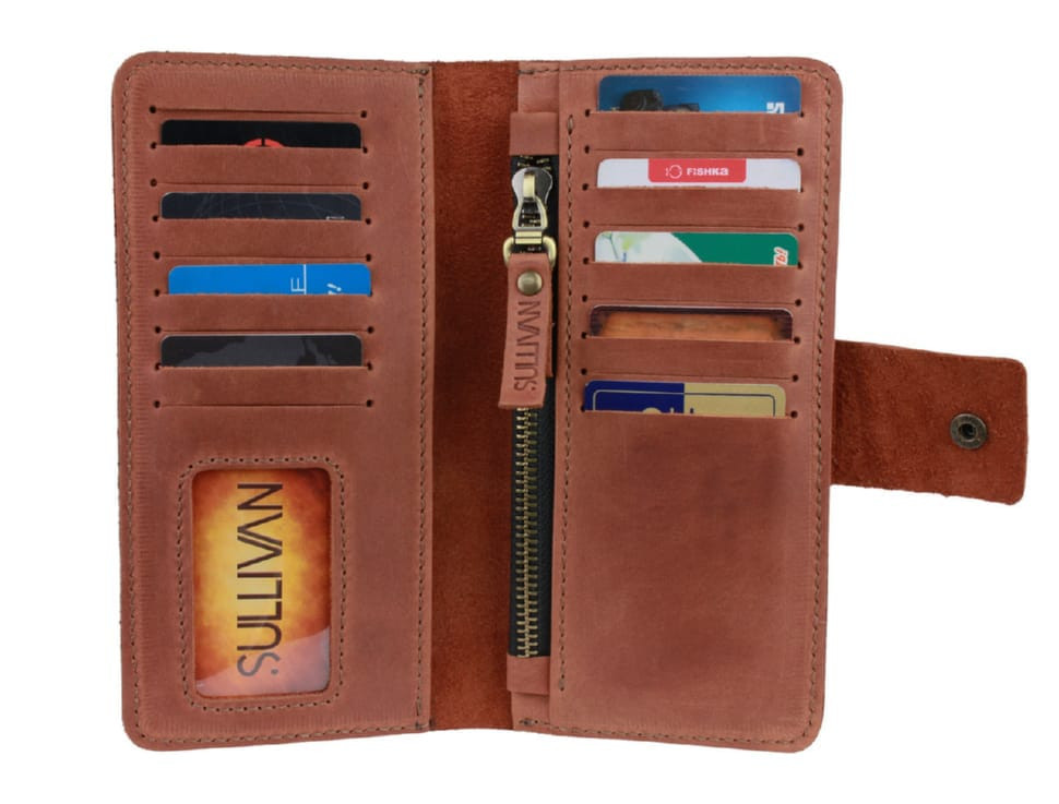 Кошелек женский кожаный SULLIVAN  80232(9) светло-коричневый